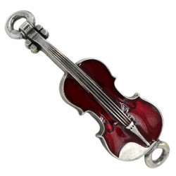 Abalorio violín de zamak en color